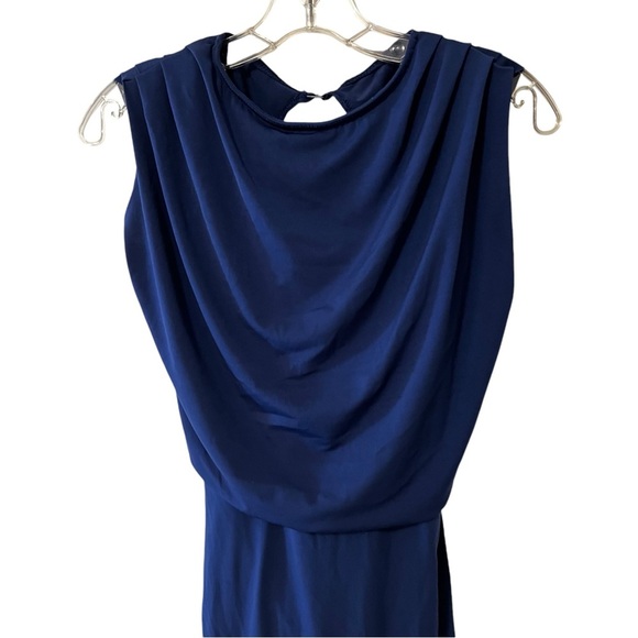 Balera draped Asymmetrical Dance Dress Blue Small Adult - Picture 1 of 16